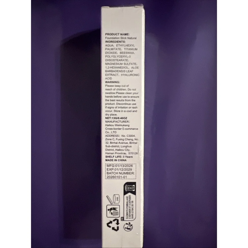Color-Changing 2-In-1 Foundation Stick - Lightweight & Moisturizing Natural